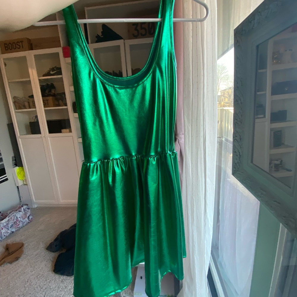 Metallic green dress